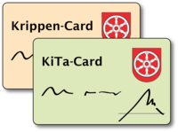 Eine Krippen-Card und eine KiTa-Card.