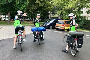 Drei Rad-Fahrer aus dem CJD Rostock